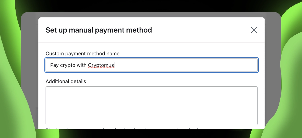Create a payment method