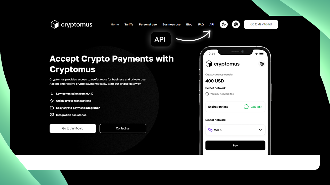 Cryptomus-Homepage
