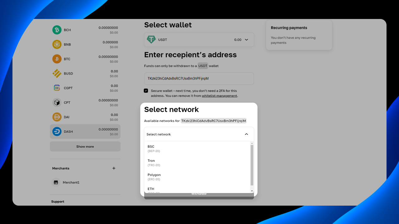 Choosing a Network