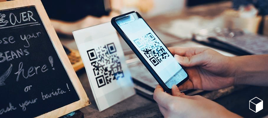 Payment by QR-code illustration